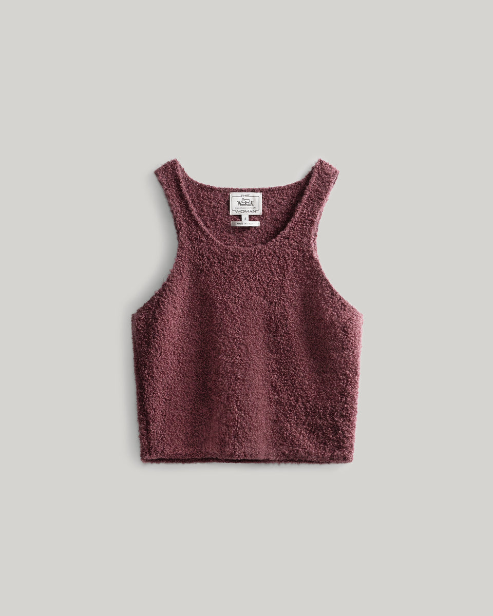 DC Bouclé Top Aubergine