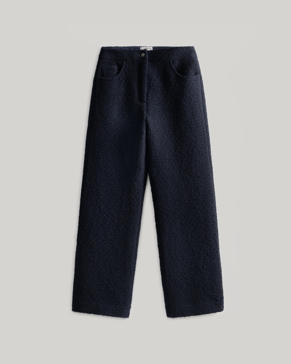 DC Bouclé Trousers Navy
