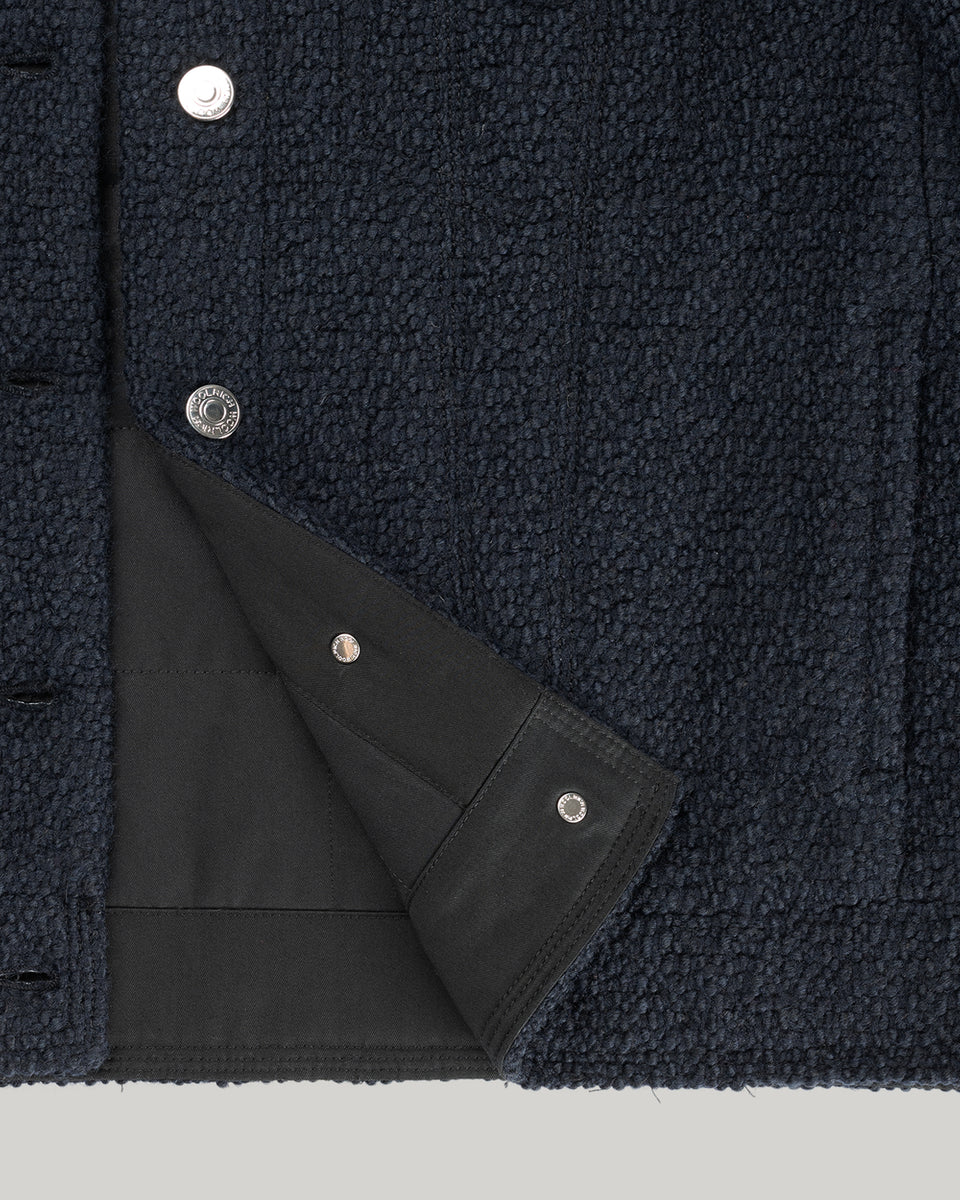 DC Bouclé Trucker Jacket Navy
