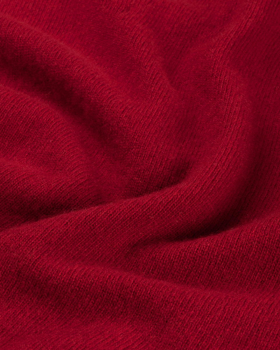 DC Cropped Knit Polo Set Dark Red