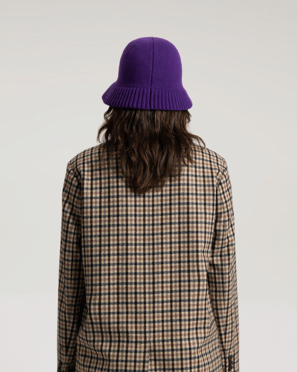 DC Knitted Bucket Hat Purple