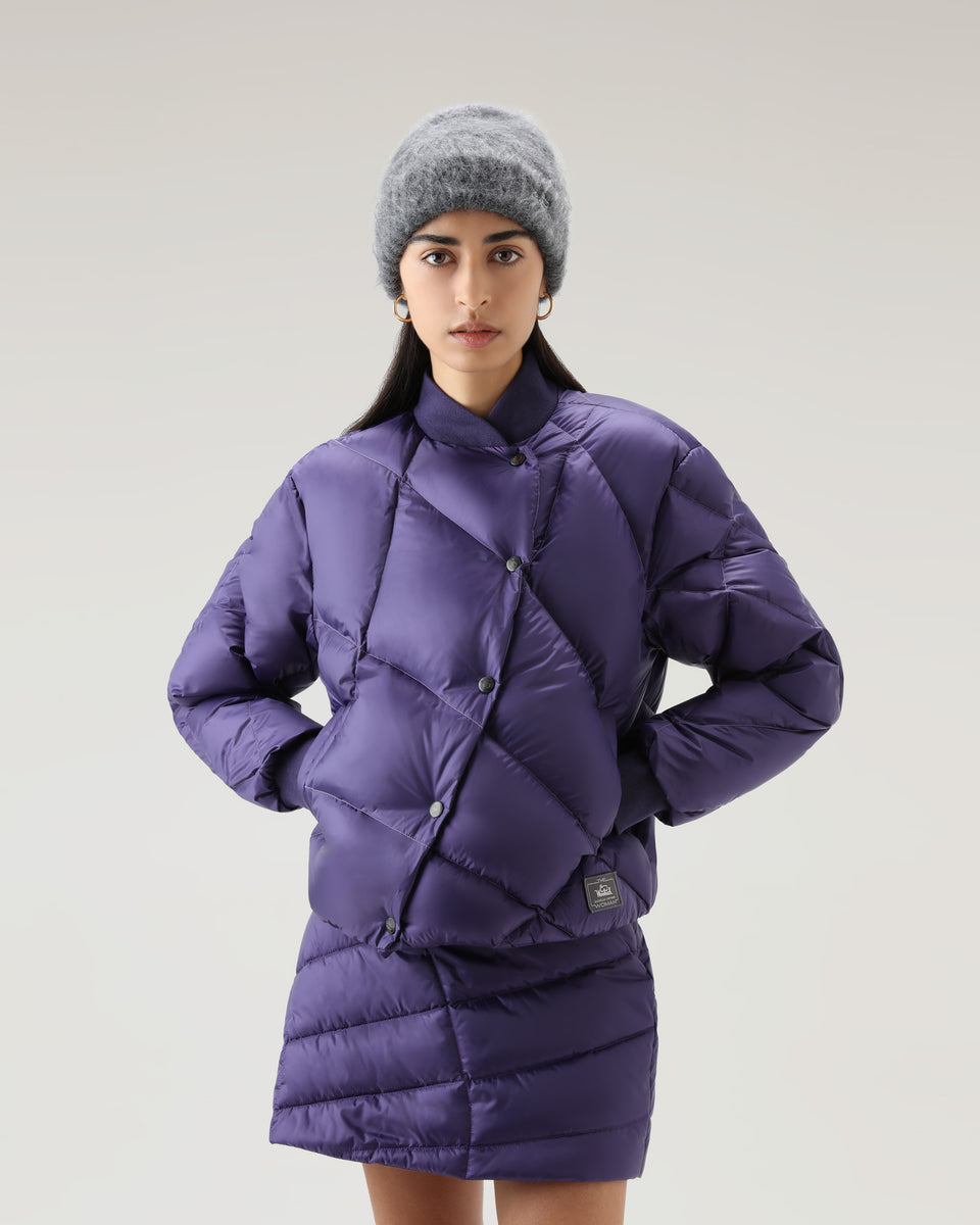 DC Quilted Bomber Dark Violet
