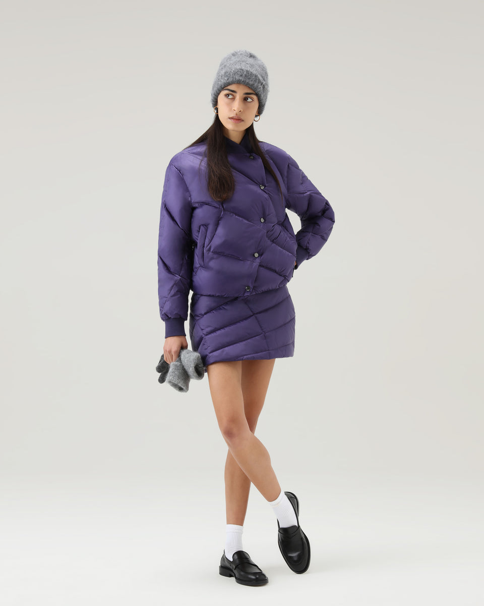 DC Quilted Bomber Dark Violet