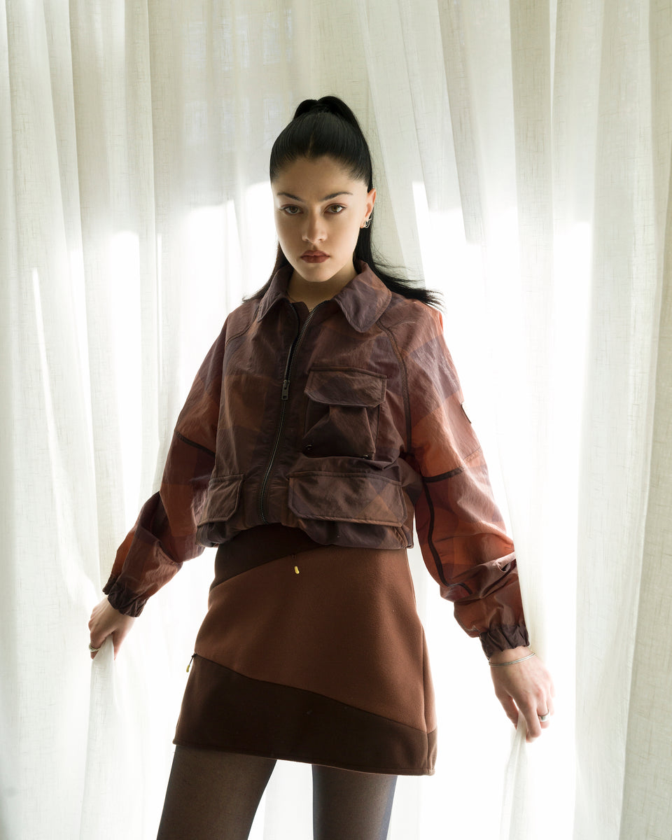 DC Buffalo Check Jacket Chocolate Brown