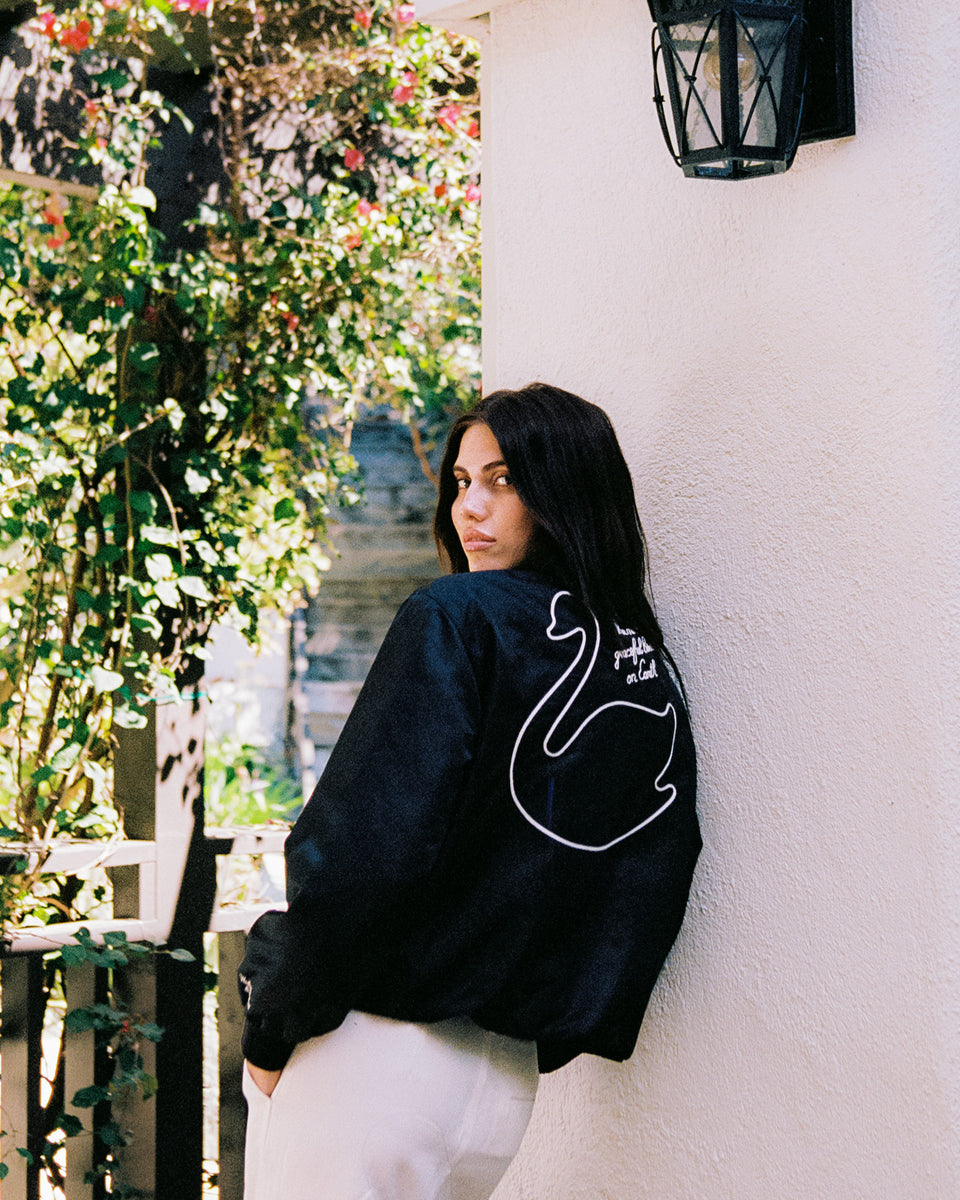 DC Swan Bomber Black