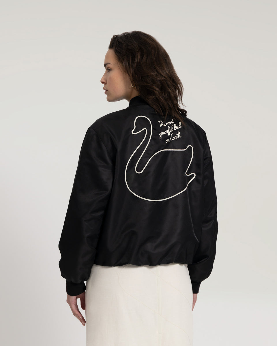 DC Swan Bomber Black