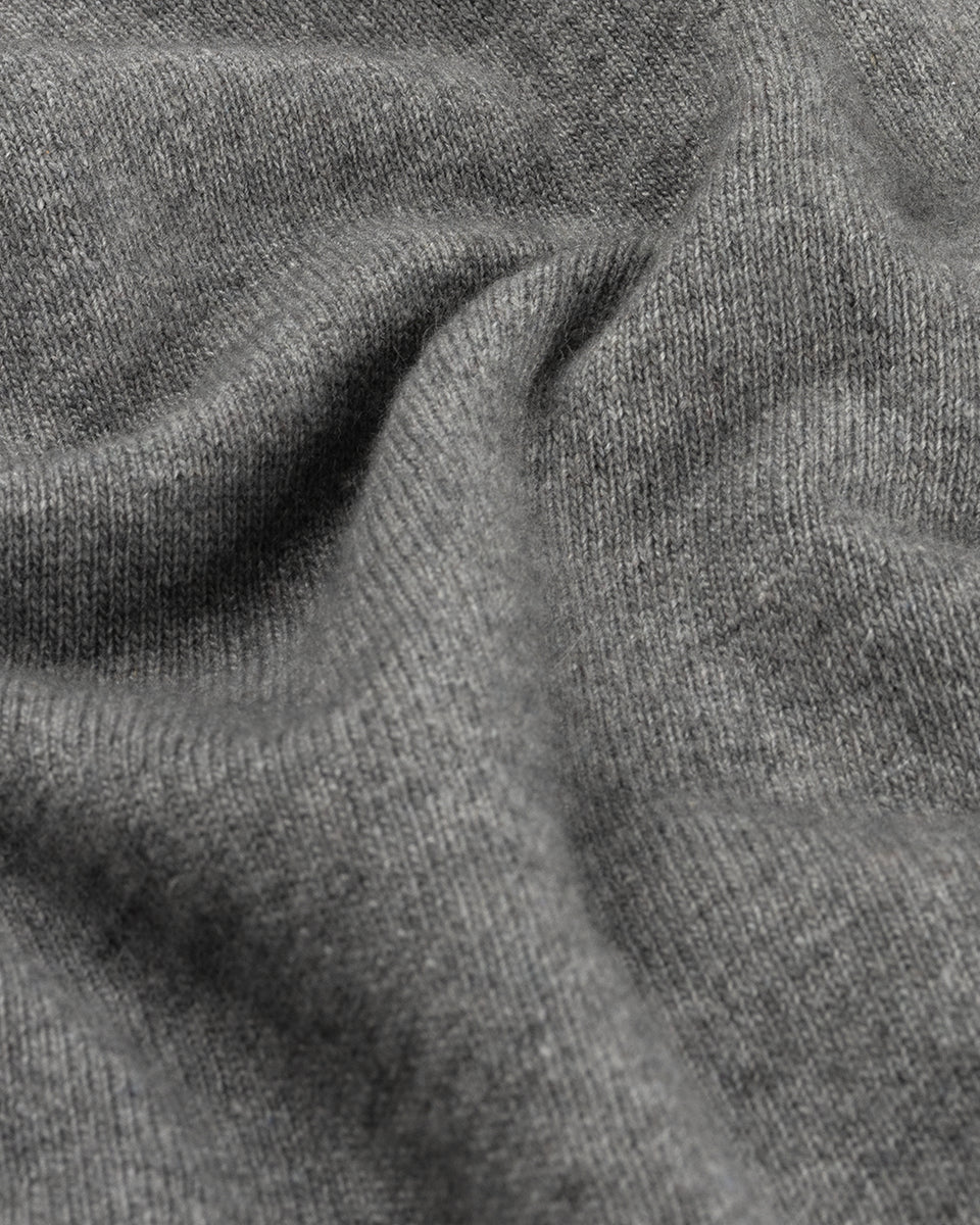 DC Cropped Knit Polo Set Grey Melange