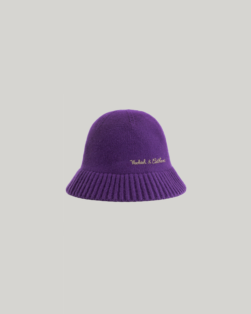 DC Knitted Bucket Hat Purple