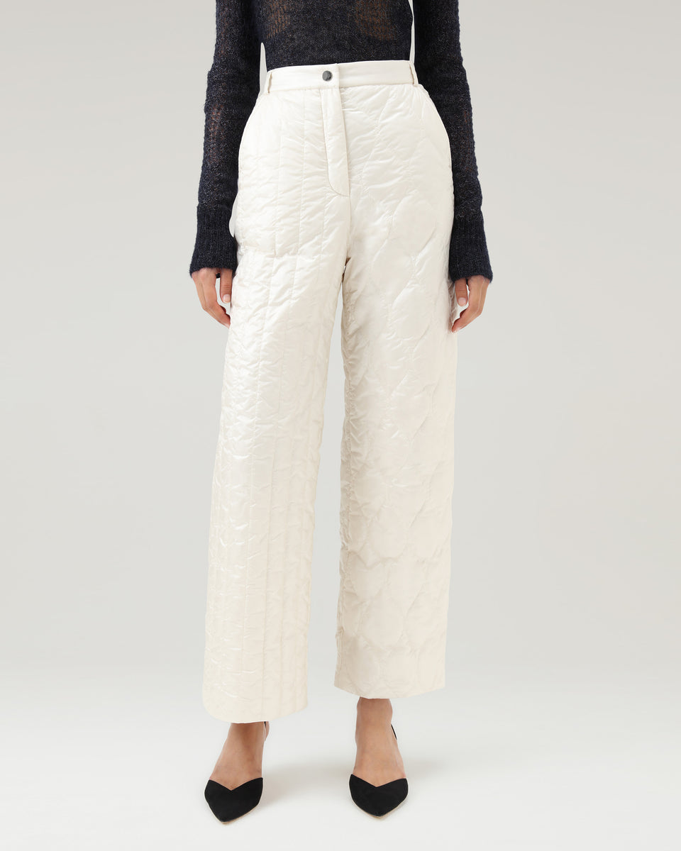 DC Quilted Trousers Ivory