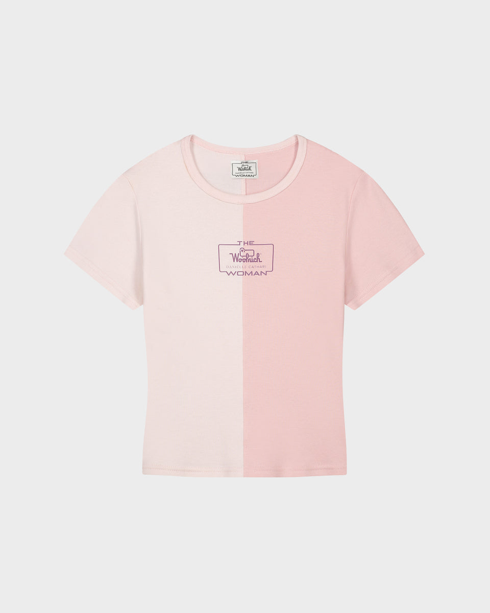 DC Split Baby Tee Two-toned Pink