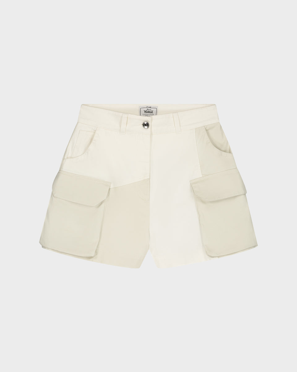 Cream cargo shop shorts