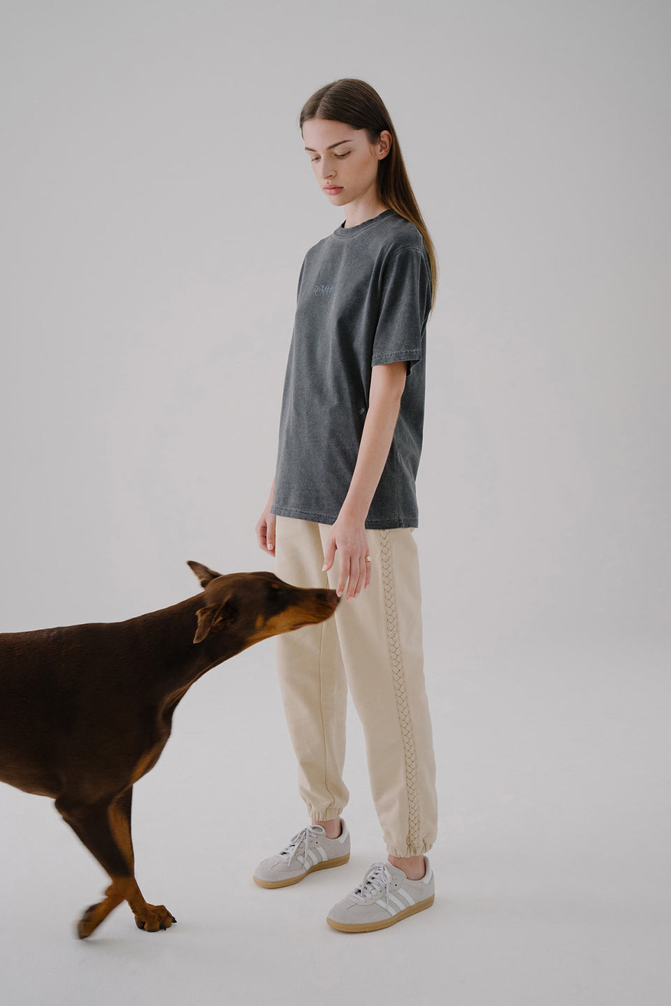 Braided Sweatpants Sand