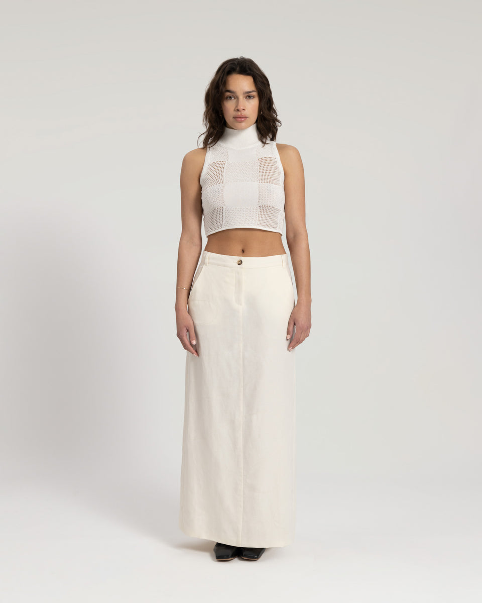 DC Wave Skirt Antique White